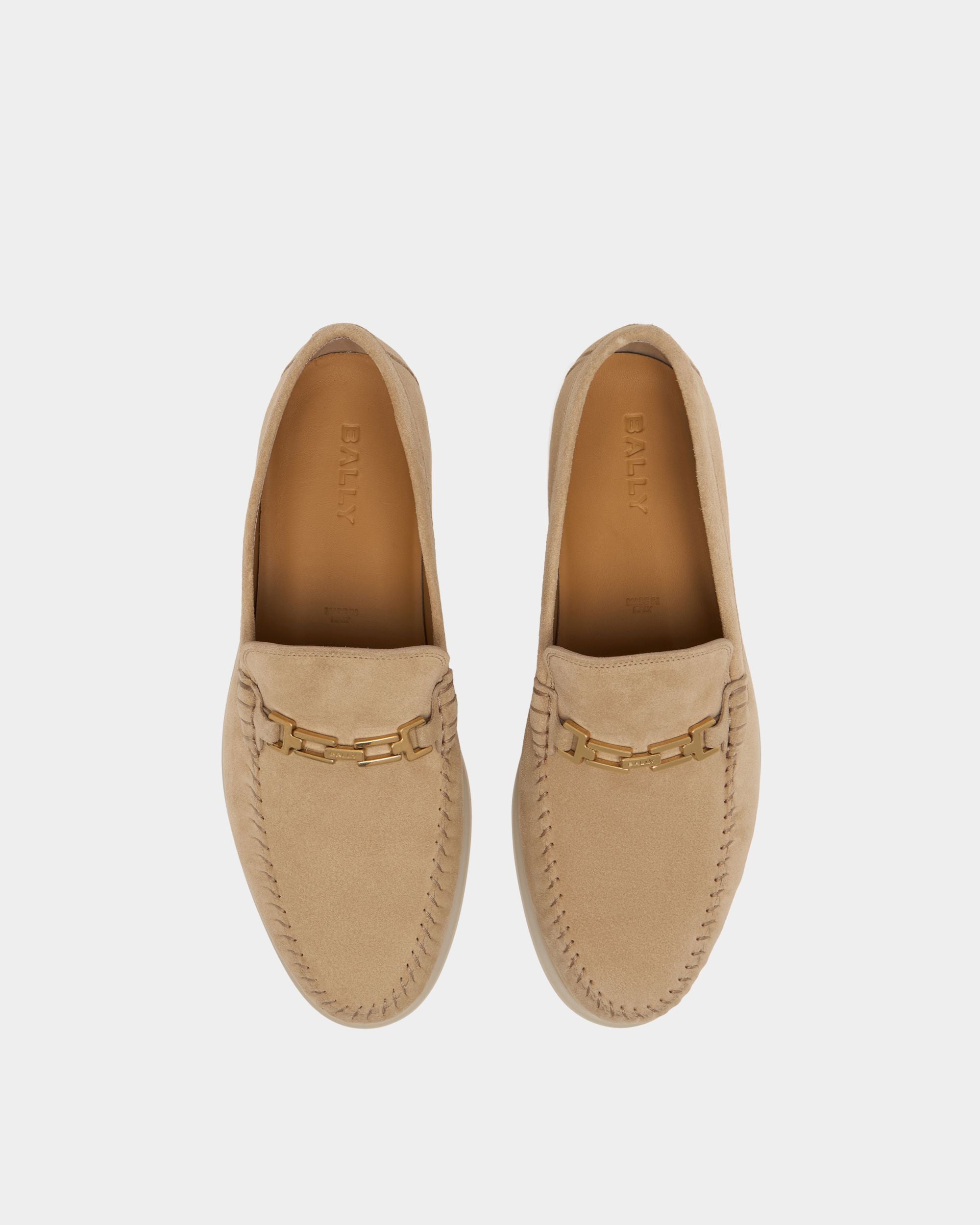 Bally Global - Switz Moc Loafer in Beige Suede - Beige