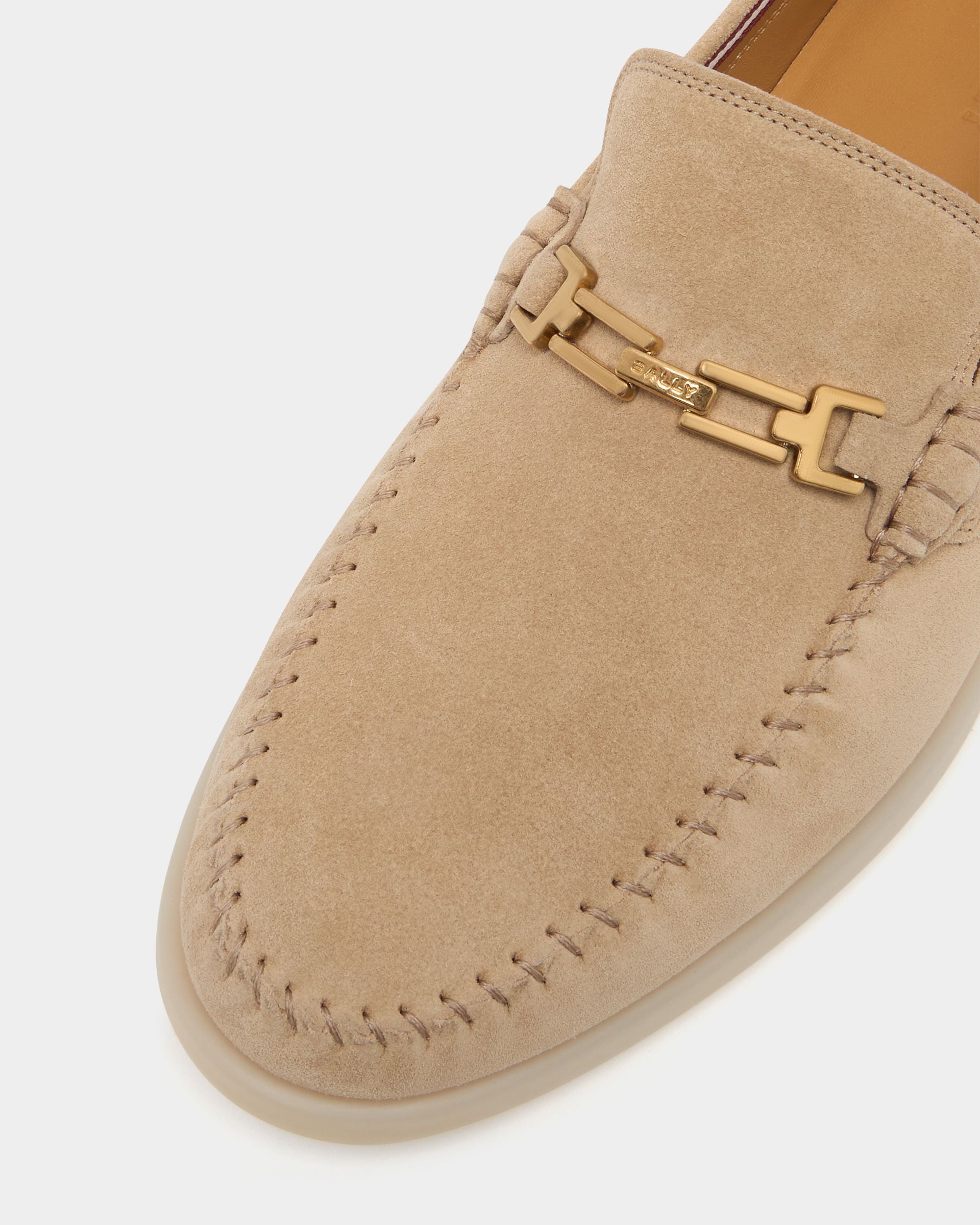Bally Global - Switz Moc Loafer in Beige Suede - Beige