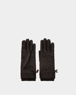 Recycled Polyster Gloves In Black