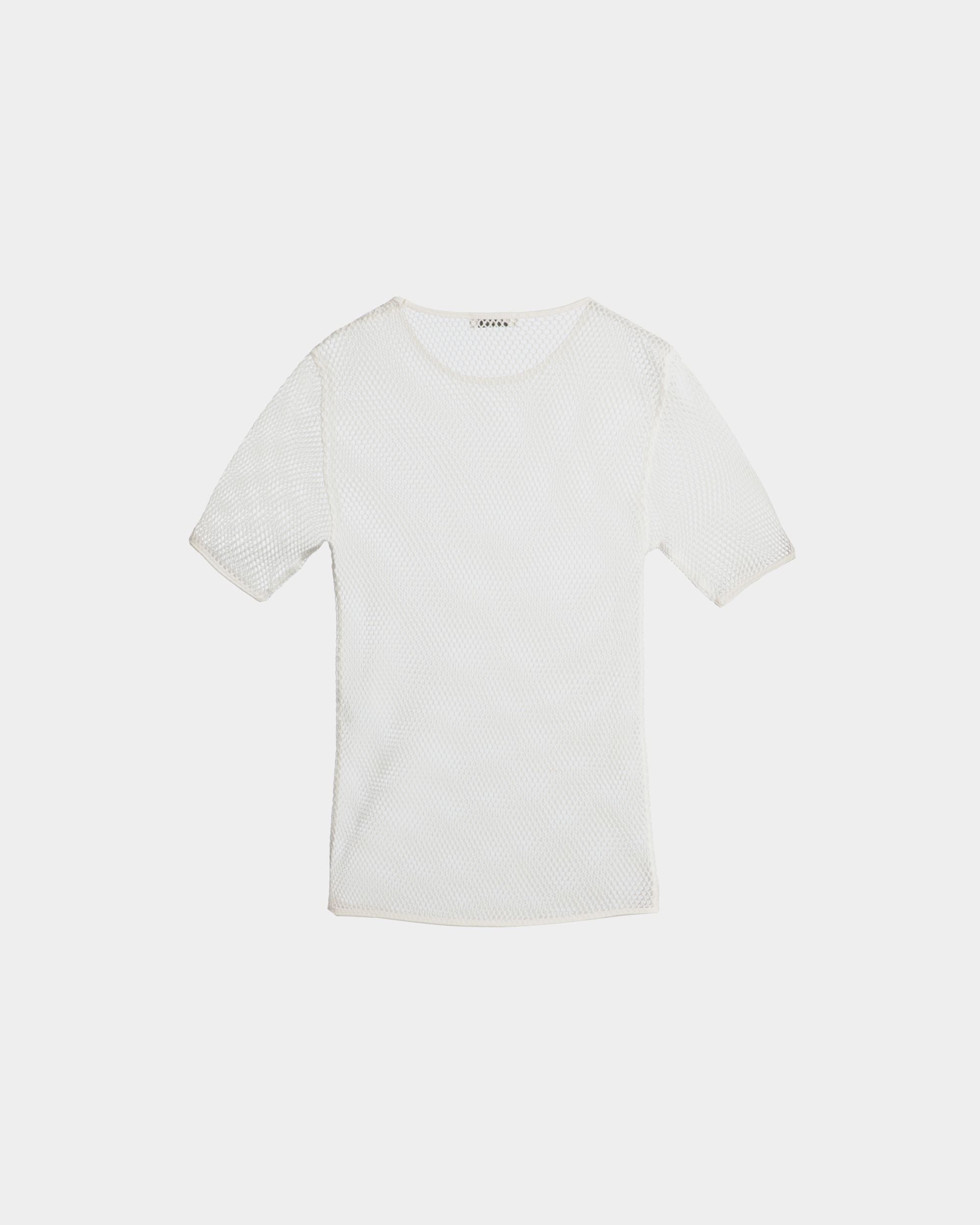 Bally Global - Mesh T-Shirt in White Cotton - White