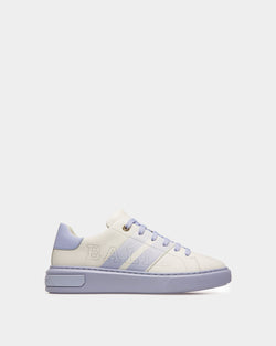 Myra Sneakers En Cuir Blanc Et Violet