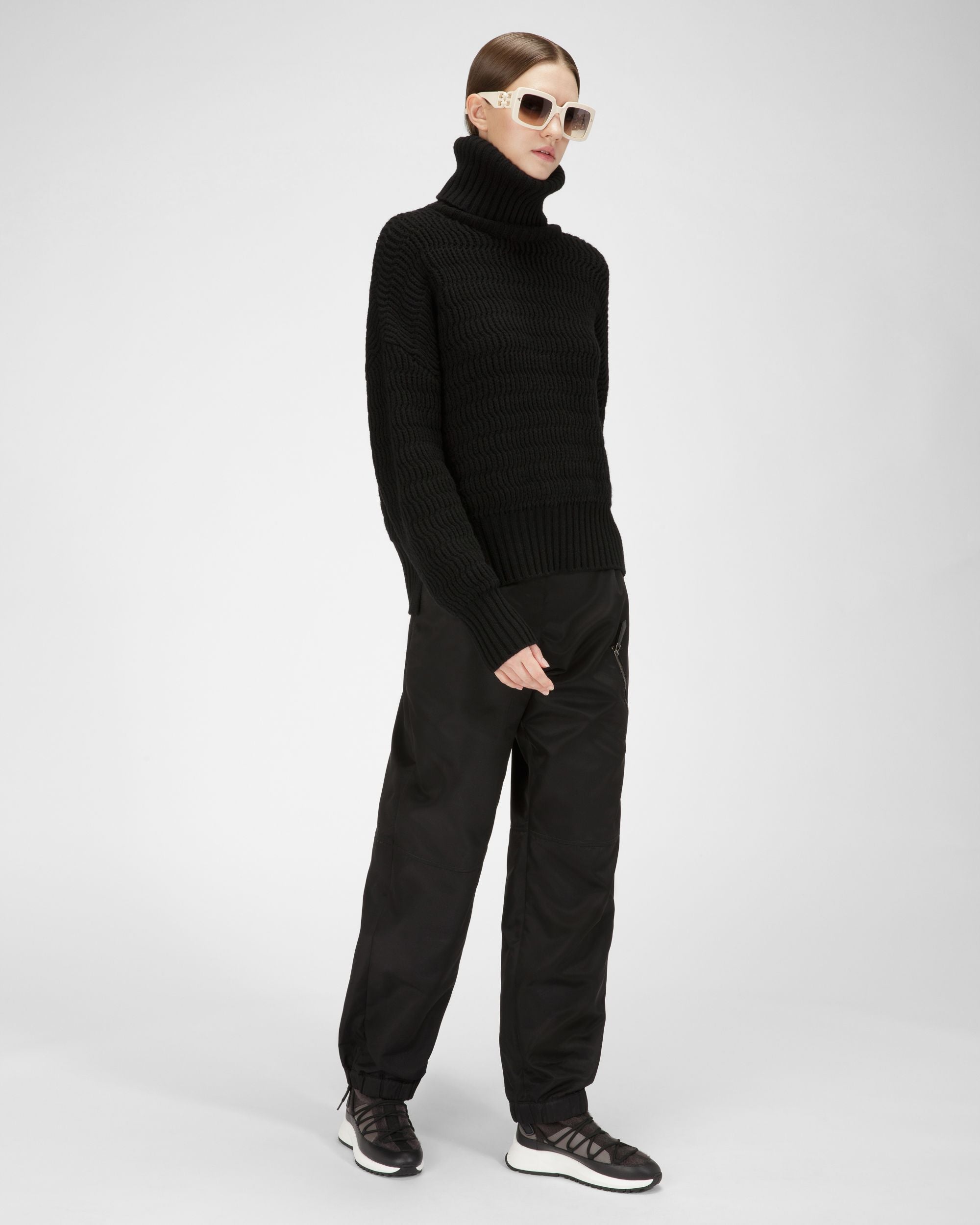 Bally Global - Dalyla Cashmere Fabric & Leather Boots In Grey & Black - Grey