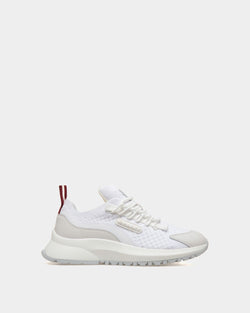 Outline Sneaker in White Knit Fabric