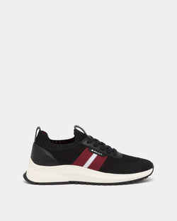 Outline Sneaker in Black Fabric