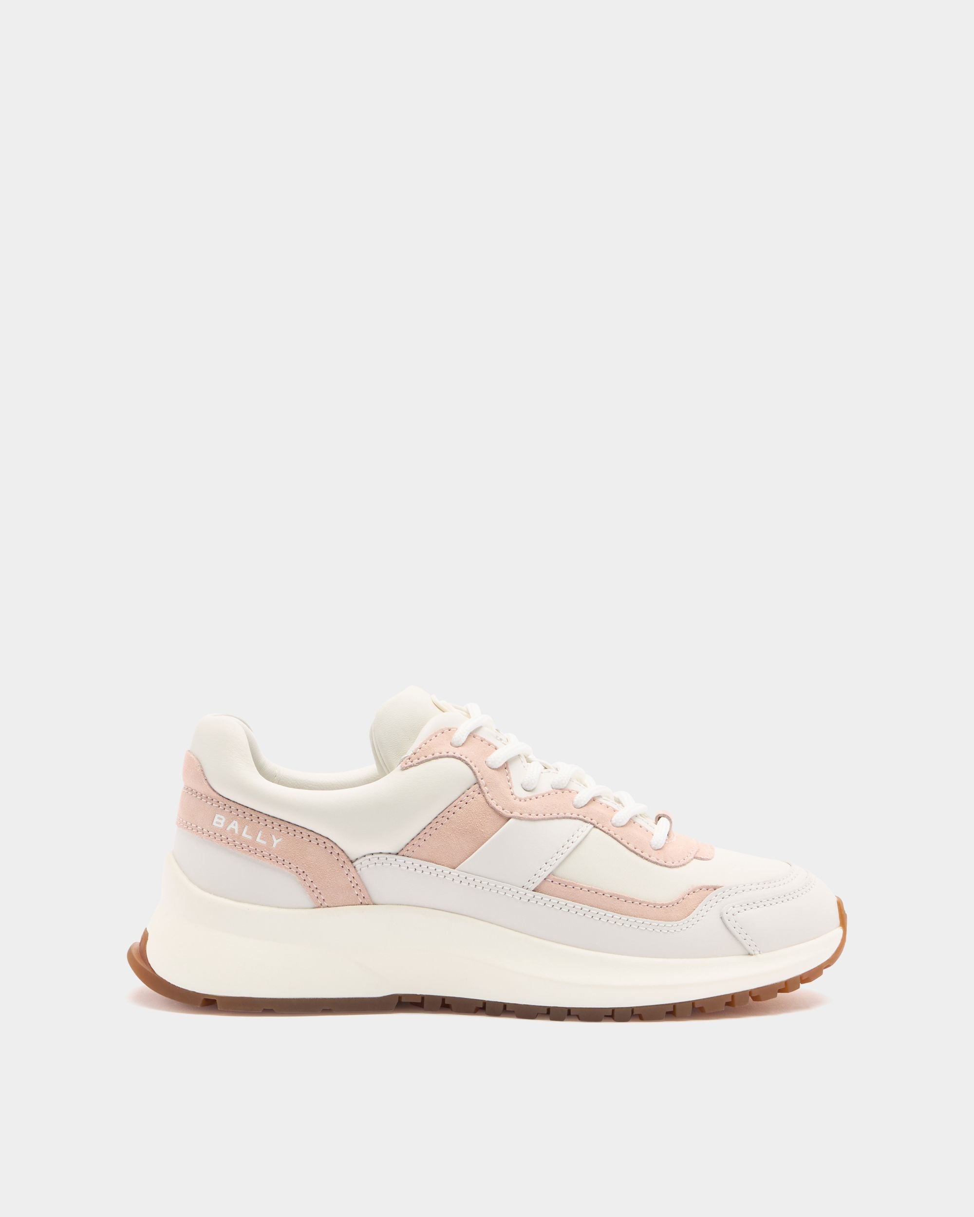 Bally Global - Outline Sneaker in White and Dusty Petal Leather - White
