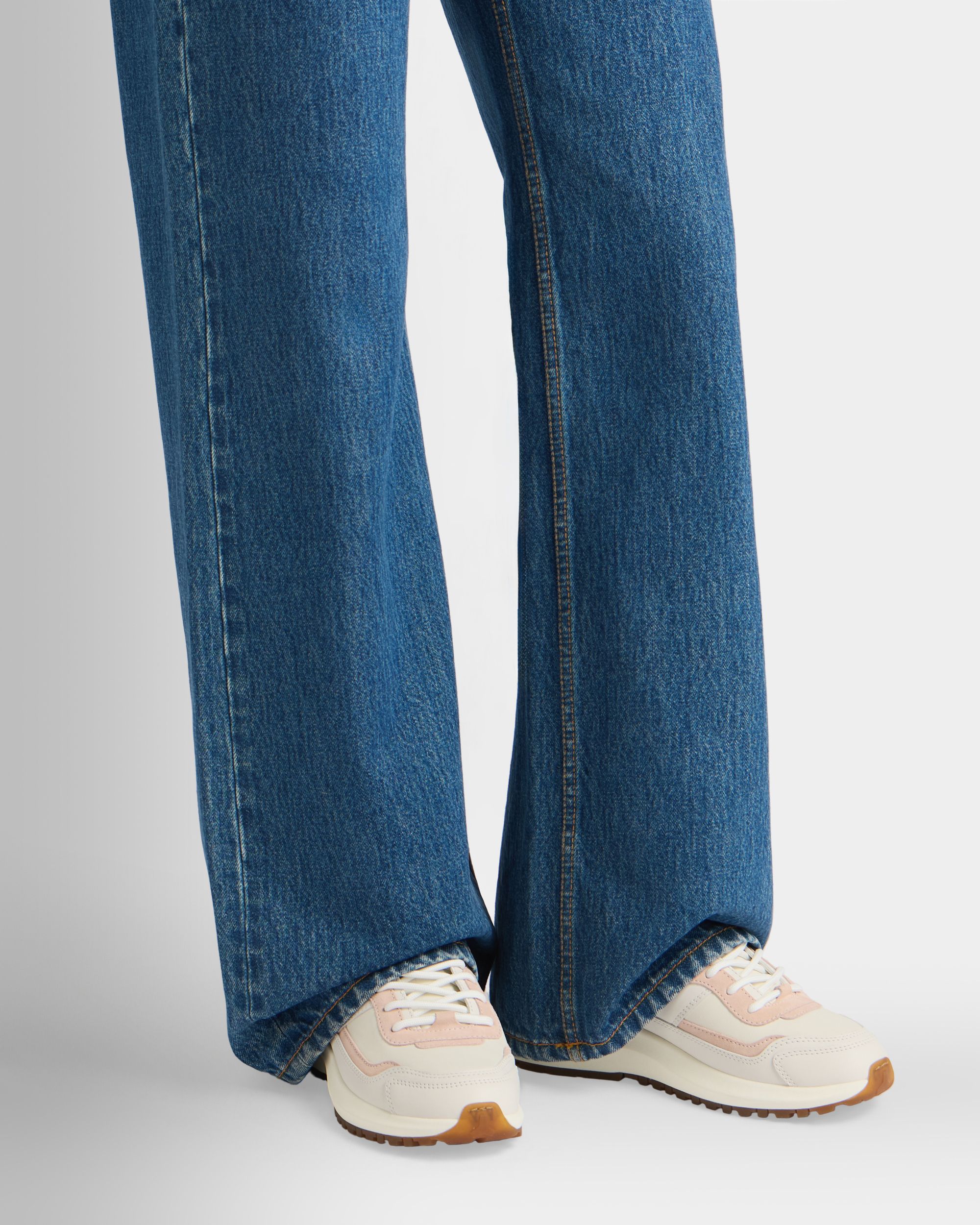 Bally Global - Outline Sneaker in White and Dusty Petal Leather - White