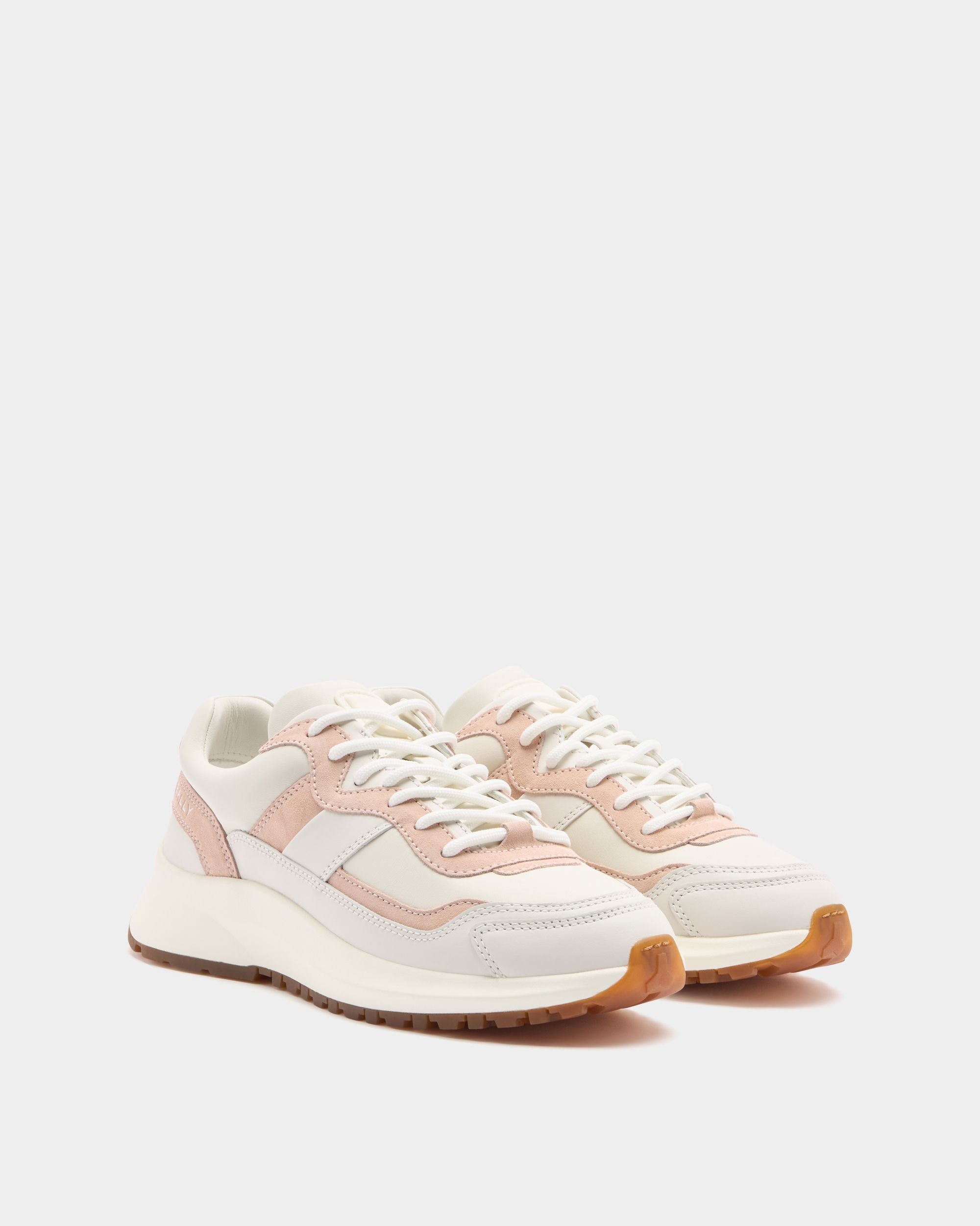 Bally Global - Outline Sneaker in White and Dusty Petal Leather - White