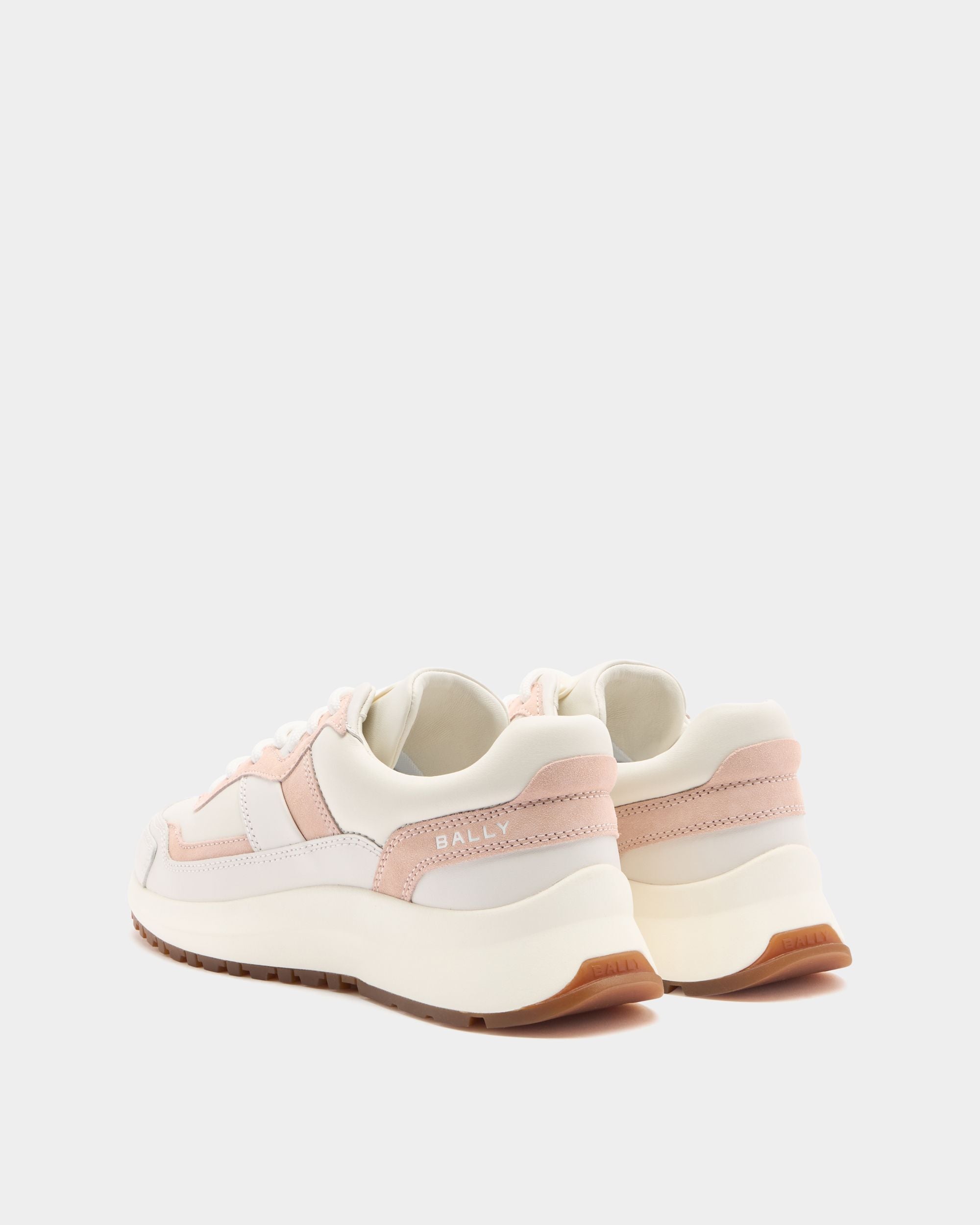Bally Global - Outline Sneaker in White and Dusty Petal Leather - White