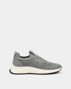 Outline Sneaker in Grey Leather