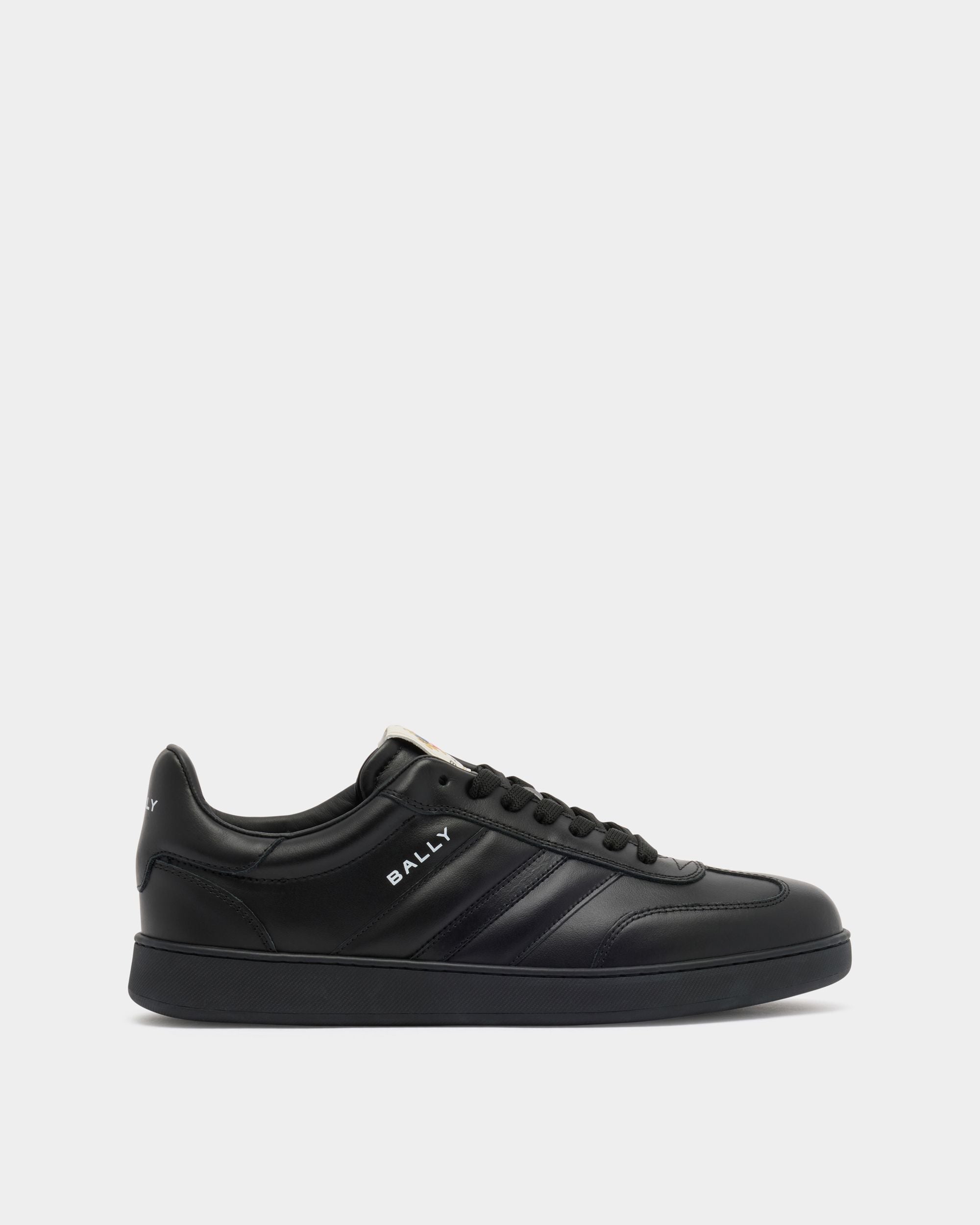 Bally Global - Retro Crest Sneaker Aus Leder In Schwarz - Schwarz