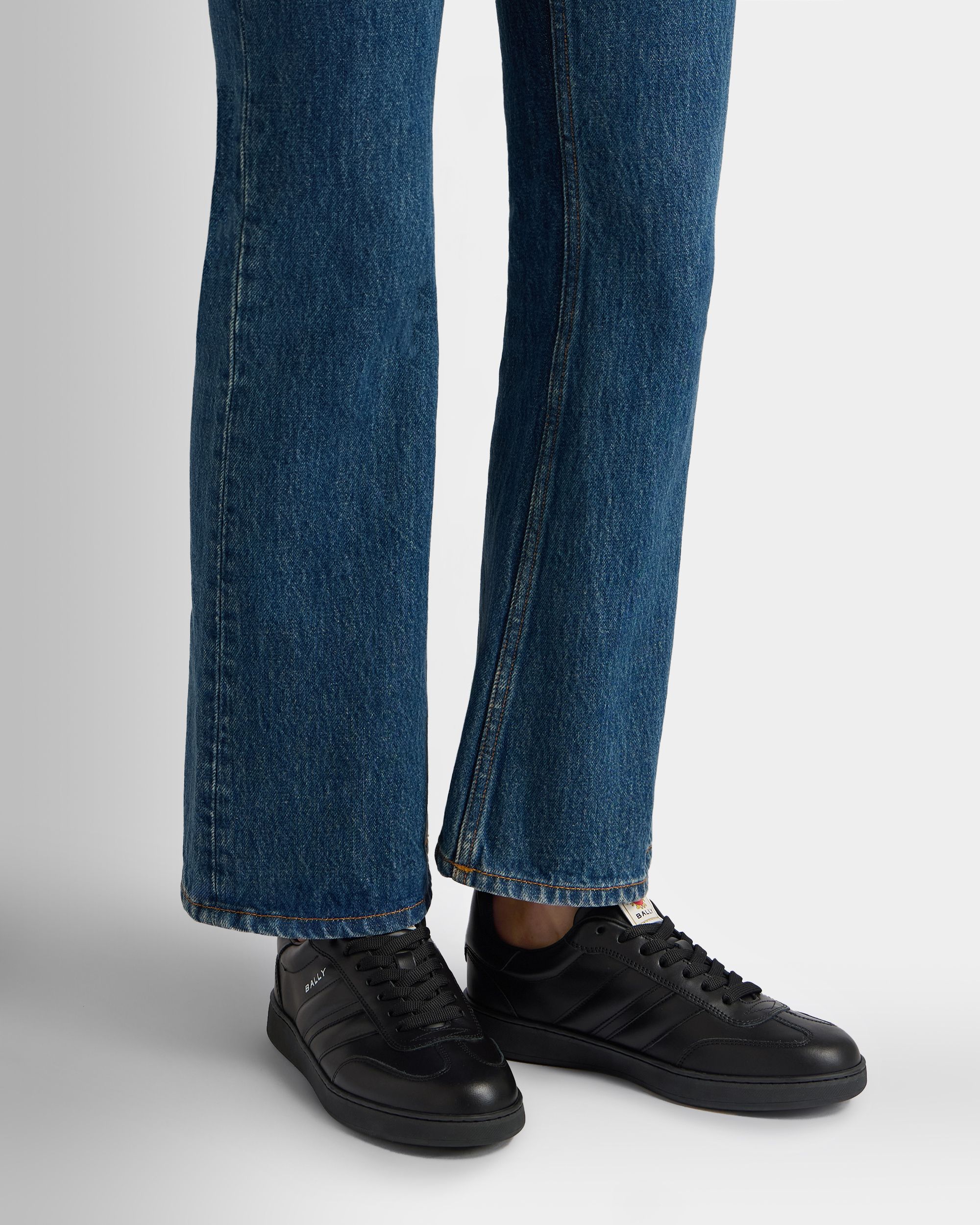 Bally Global - Retro Crest Sneaker Aus Leder In Schwarz - Schwarz