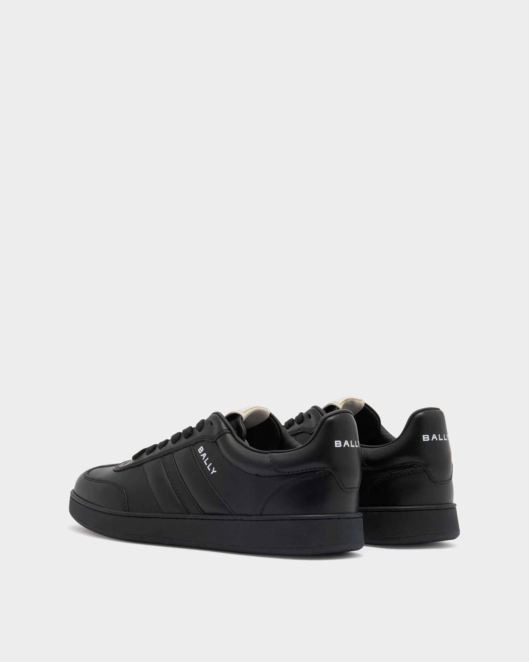 Bally Global - Retro Crest Sneaker Aus Leder In Schwarz - Schwarz