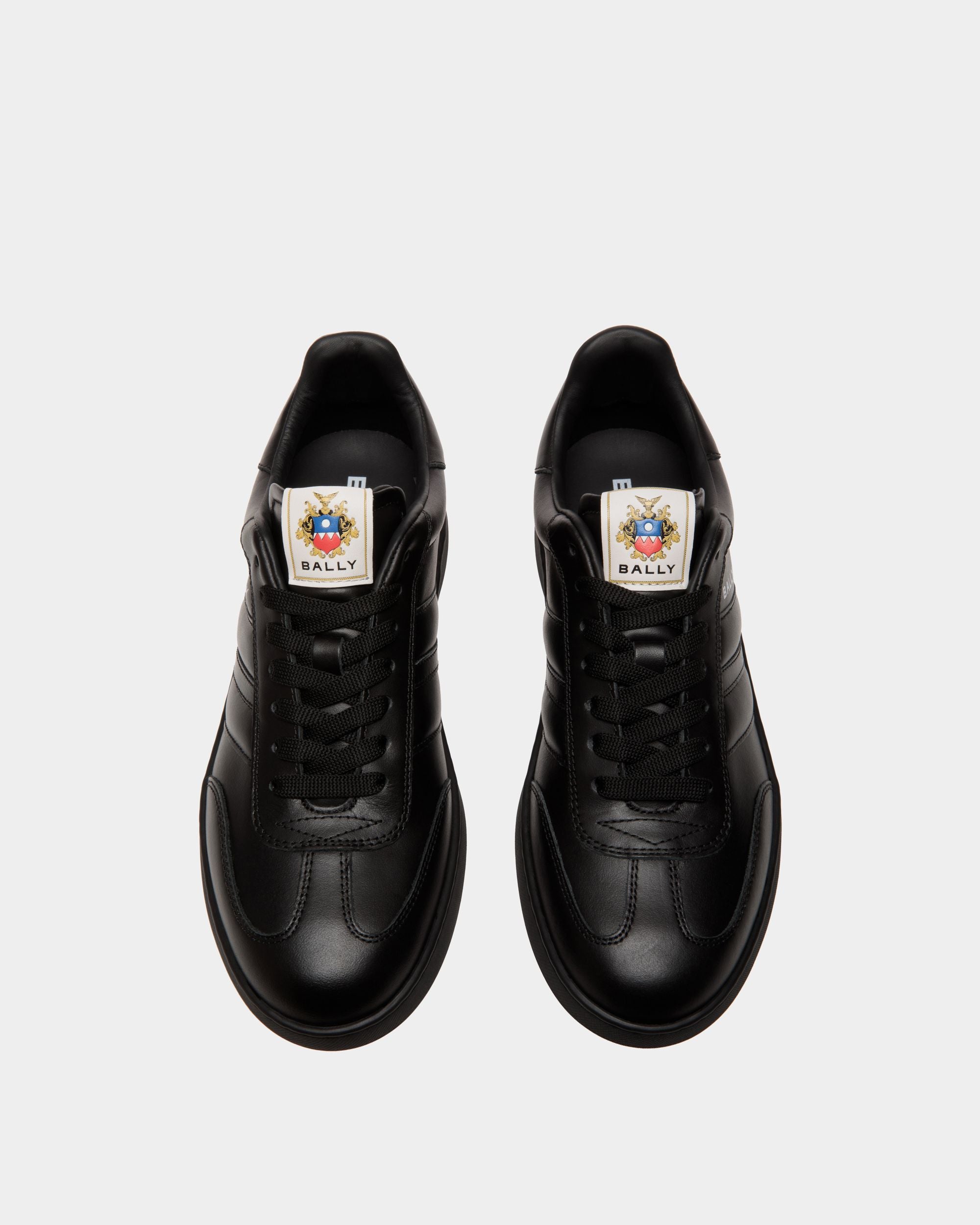Bally Global - Retro Crest Sneaker Aus Leder In Schwarz - Schwarz