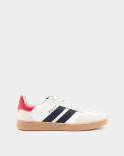 Zapatilla Retro Crest De Piel Blanca