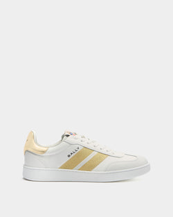Zapatilla Retro Crest De Piel Blanca