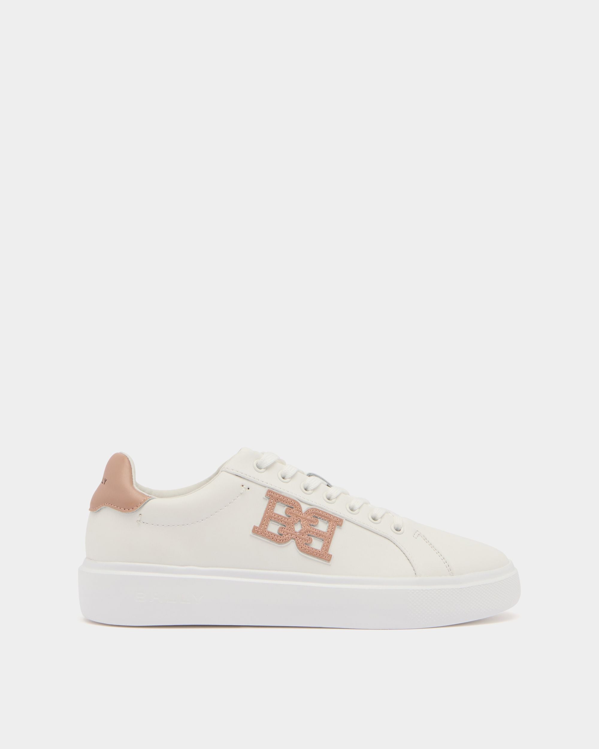 Bally Global - Blayze Sneaker in White and Light Pink Leather - White