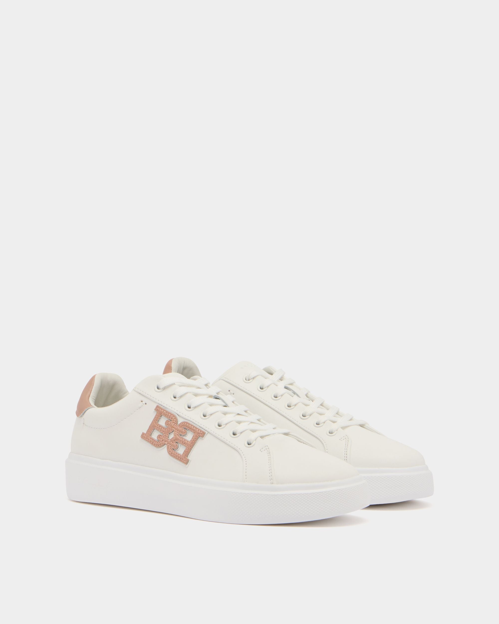 Bally Global - Blayze Sneaker in White and Light Pink Leather - White