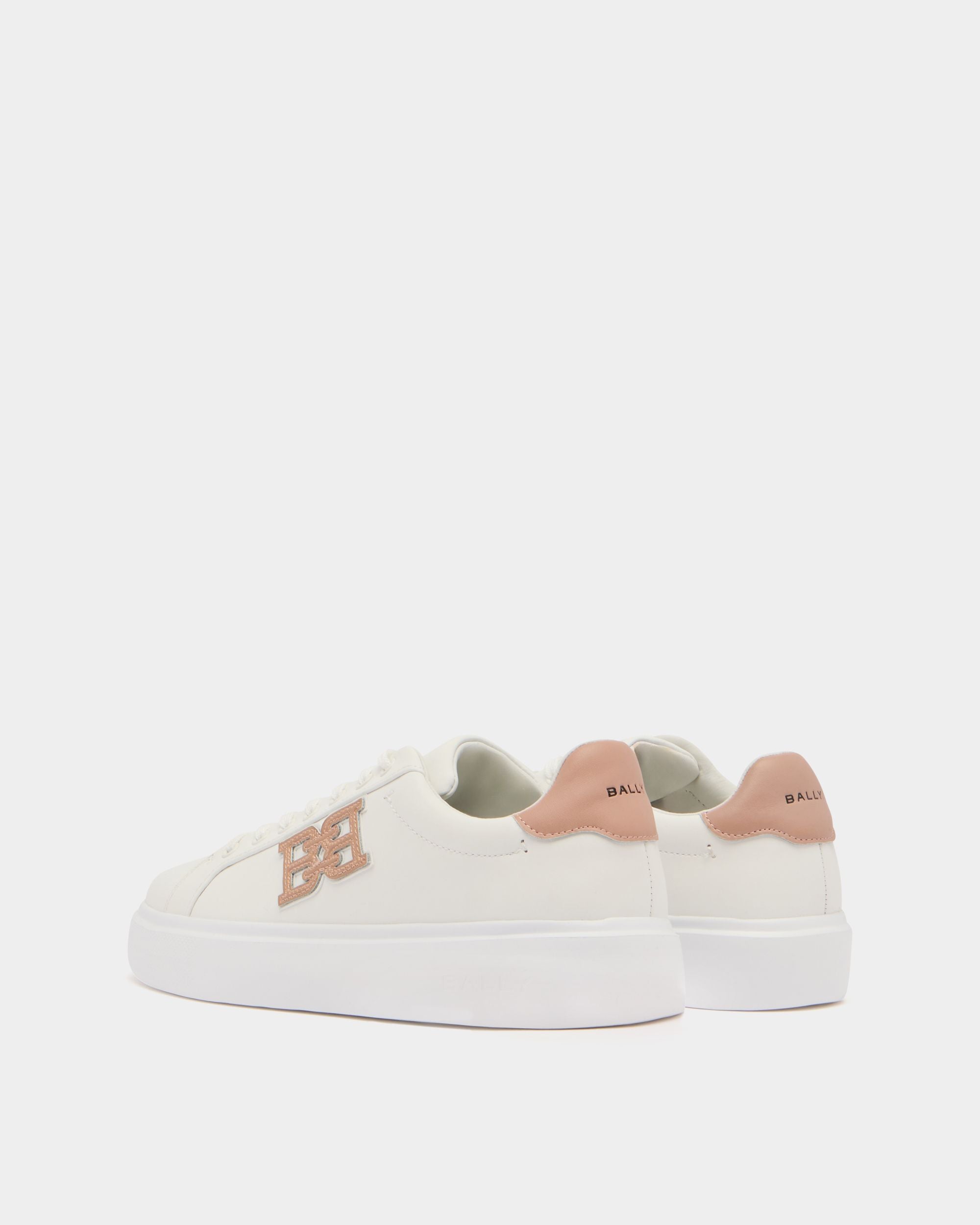 Bally Global - Blayze Sneaker in White and Light Pink Leather - White