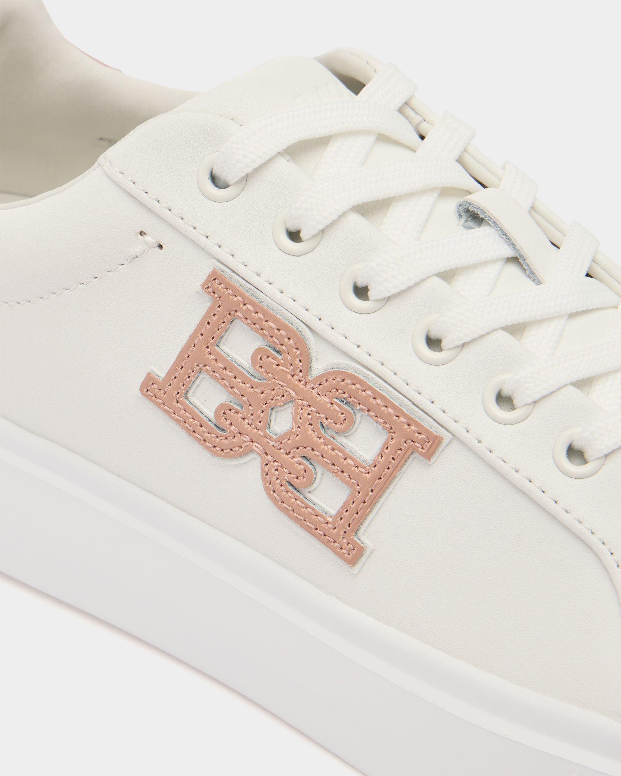 Bally Global - Blayze Sneaker in White and Light Pink Leather - White