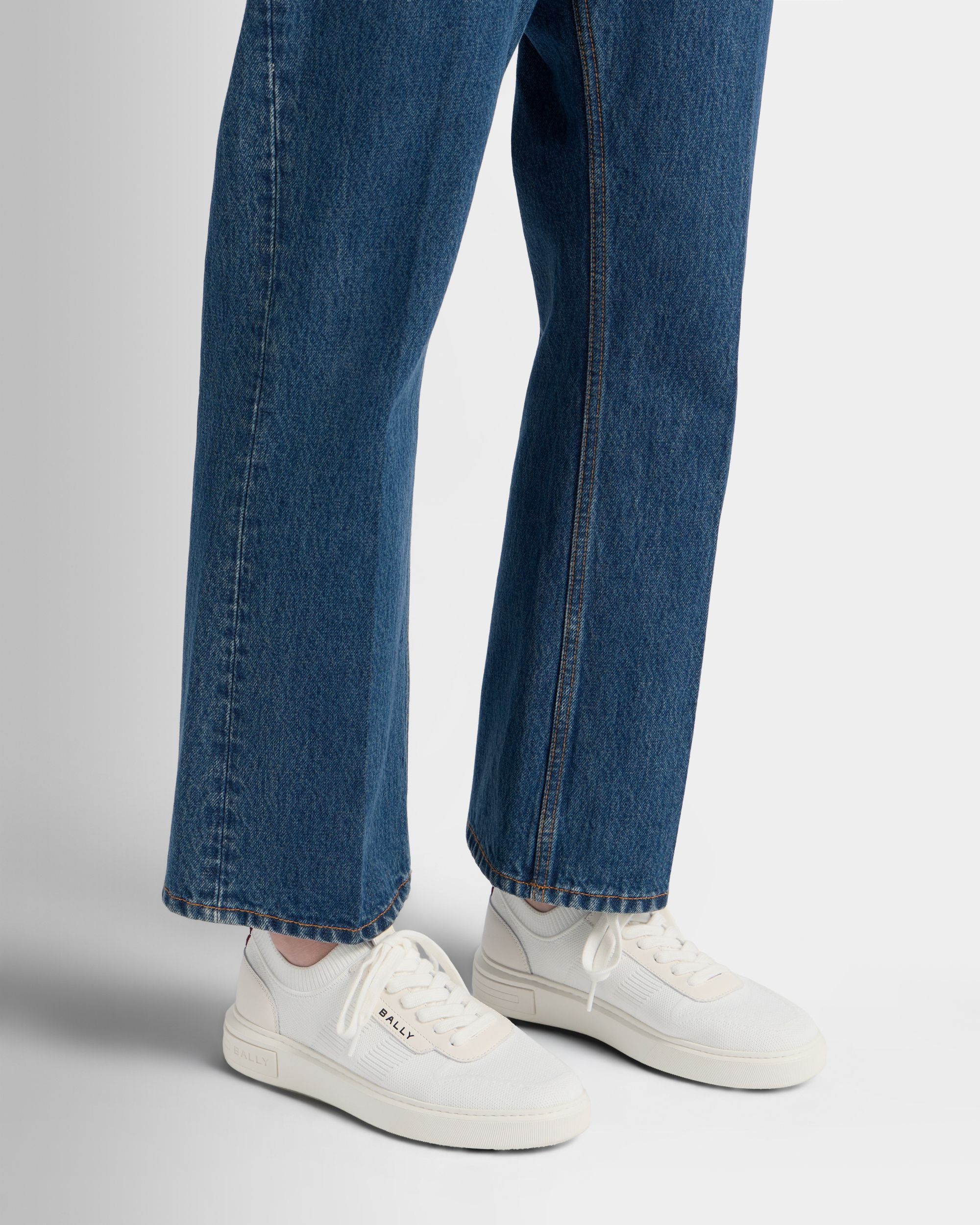 Bally Global - Lift Sneaker aus weißem Gewebe - White