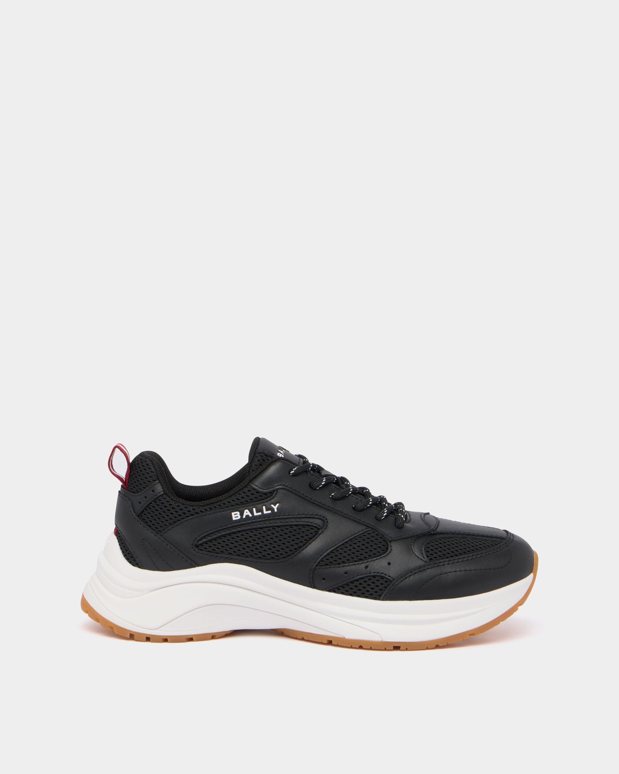 Bally Global - Woge Sneaker in Black Mesh and Leather - Black