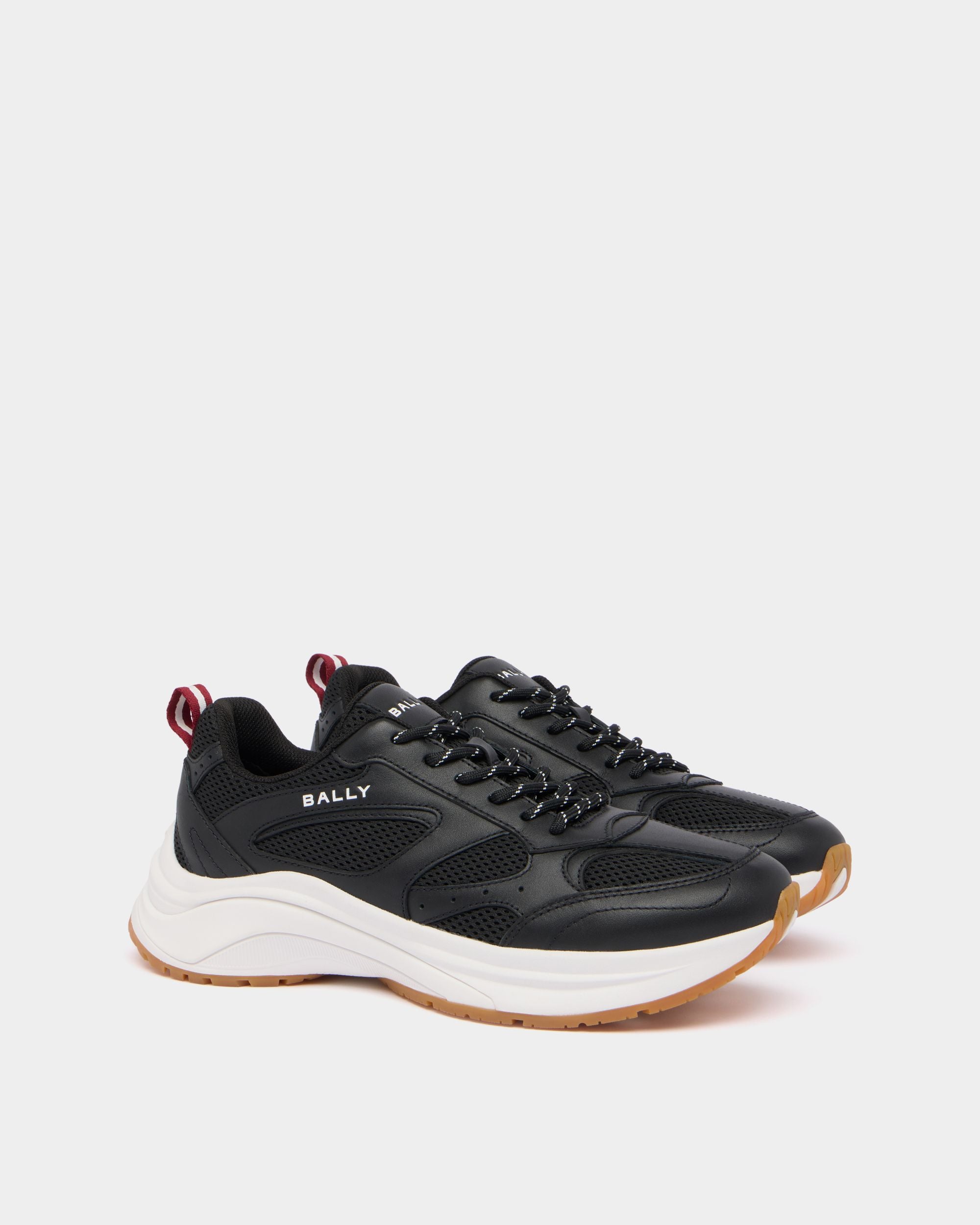 Bally Global - Woge Sneaker in Black Mesh and Leather - Black