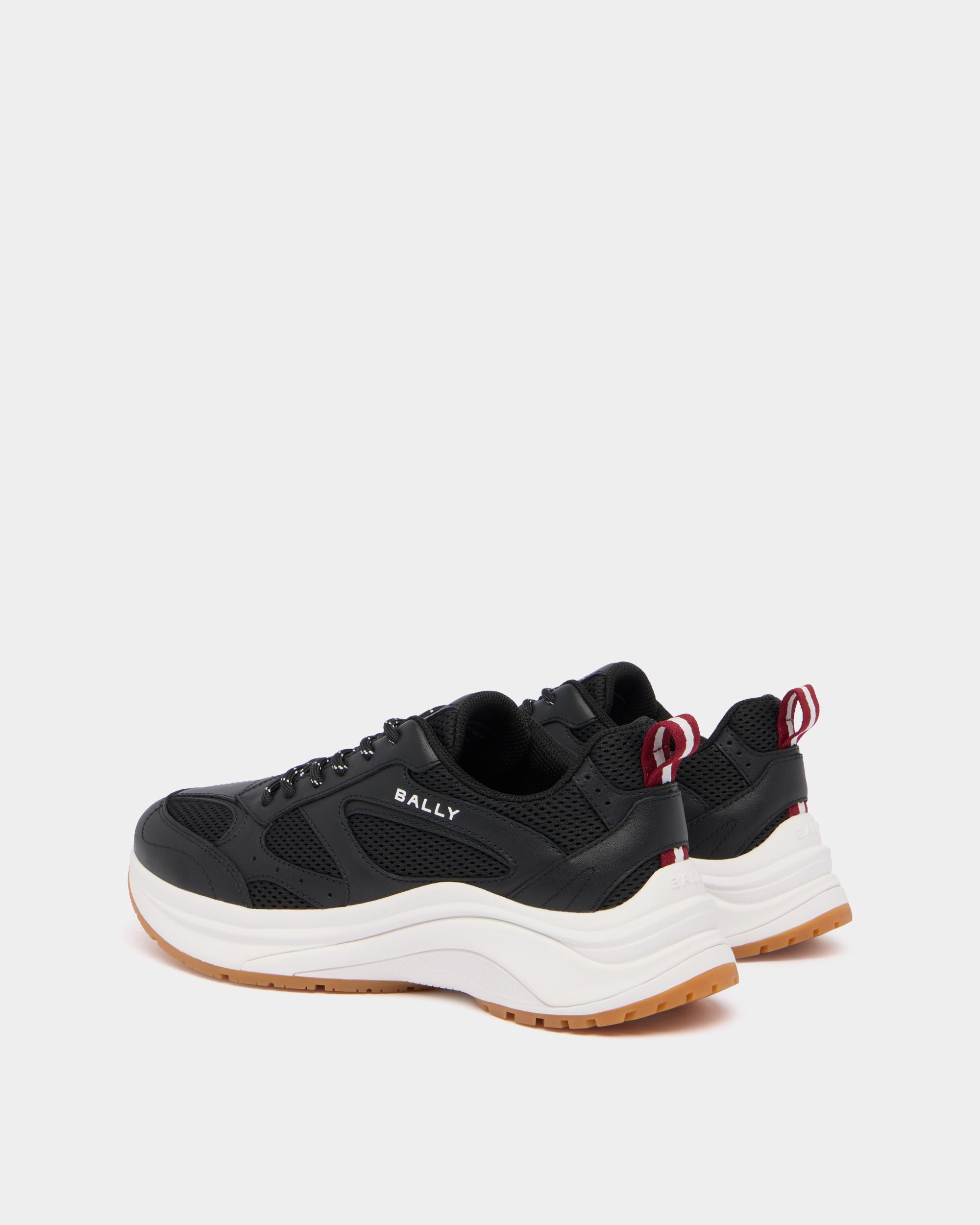 Bally Global - Woge Sneaker in Black Mesh and Leather - Black