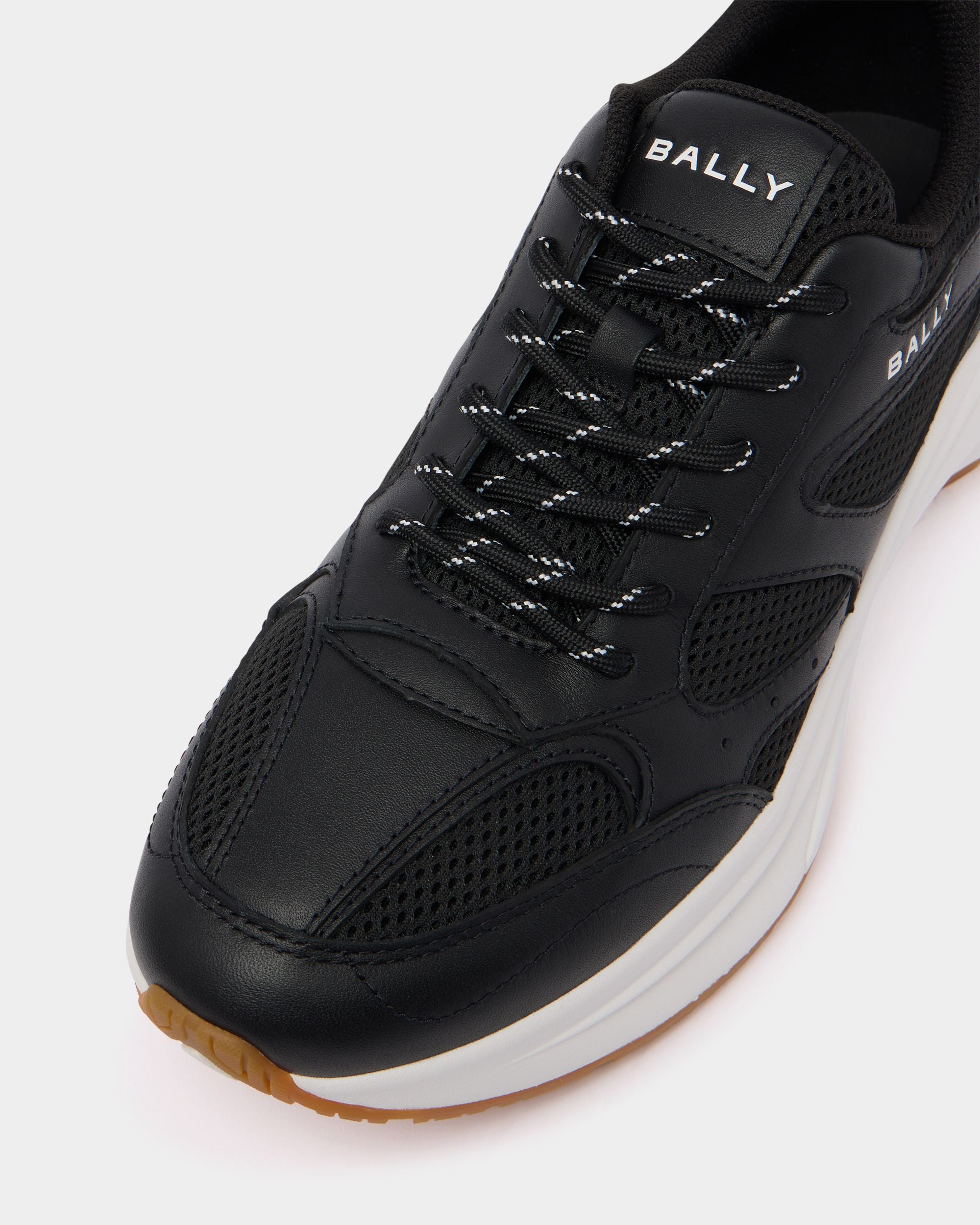 Bally Global - Woge Sneaker in Black Mesh and Leather - Black