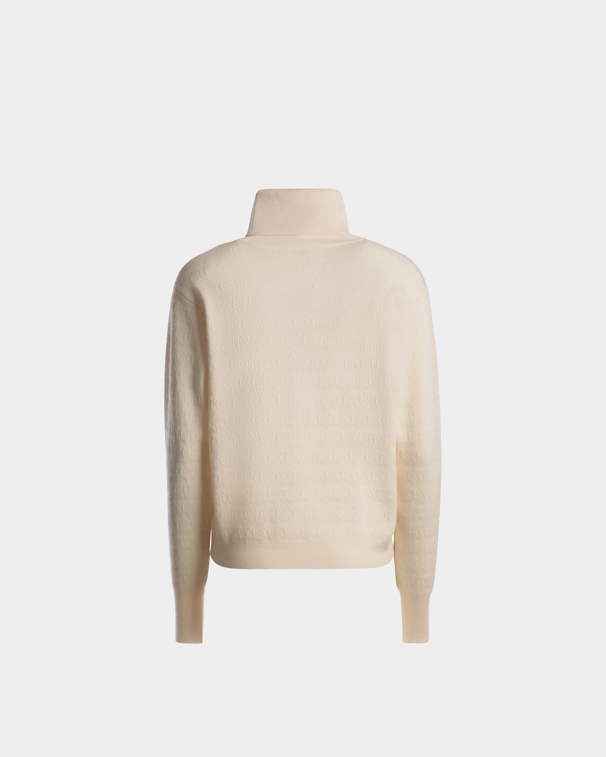 Bally Global - Roll Neck Sweater In Bone Wool - White