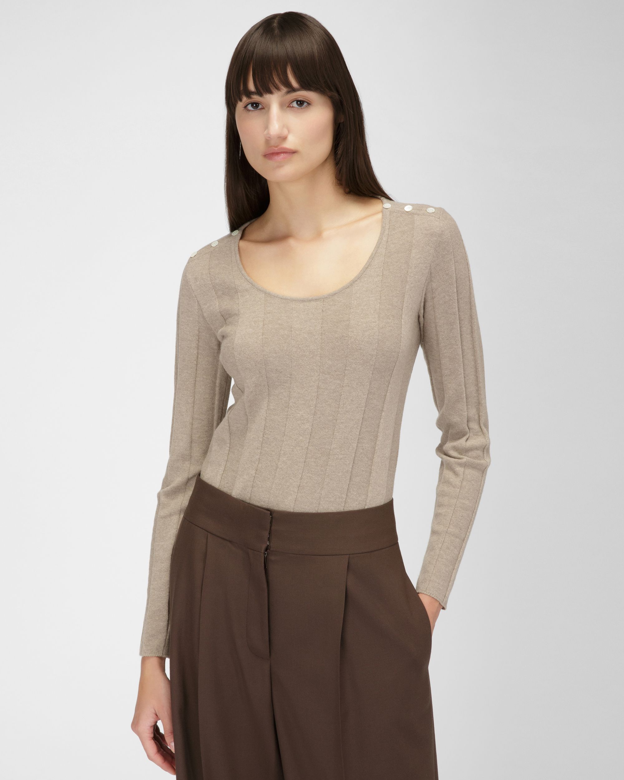 Bally Global - Wool Crewneck In Beige - Beige