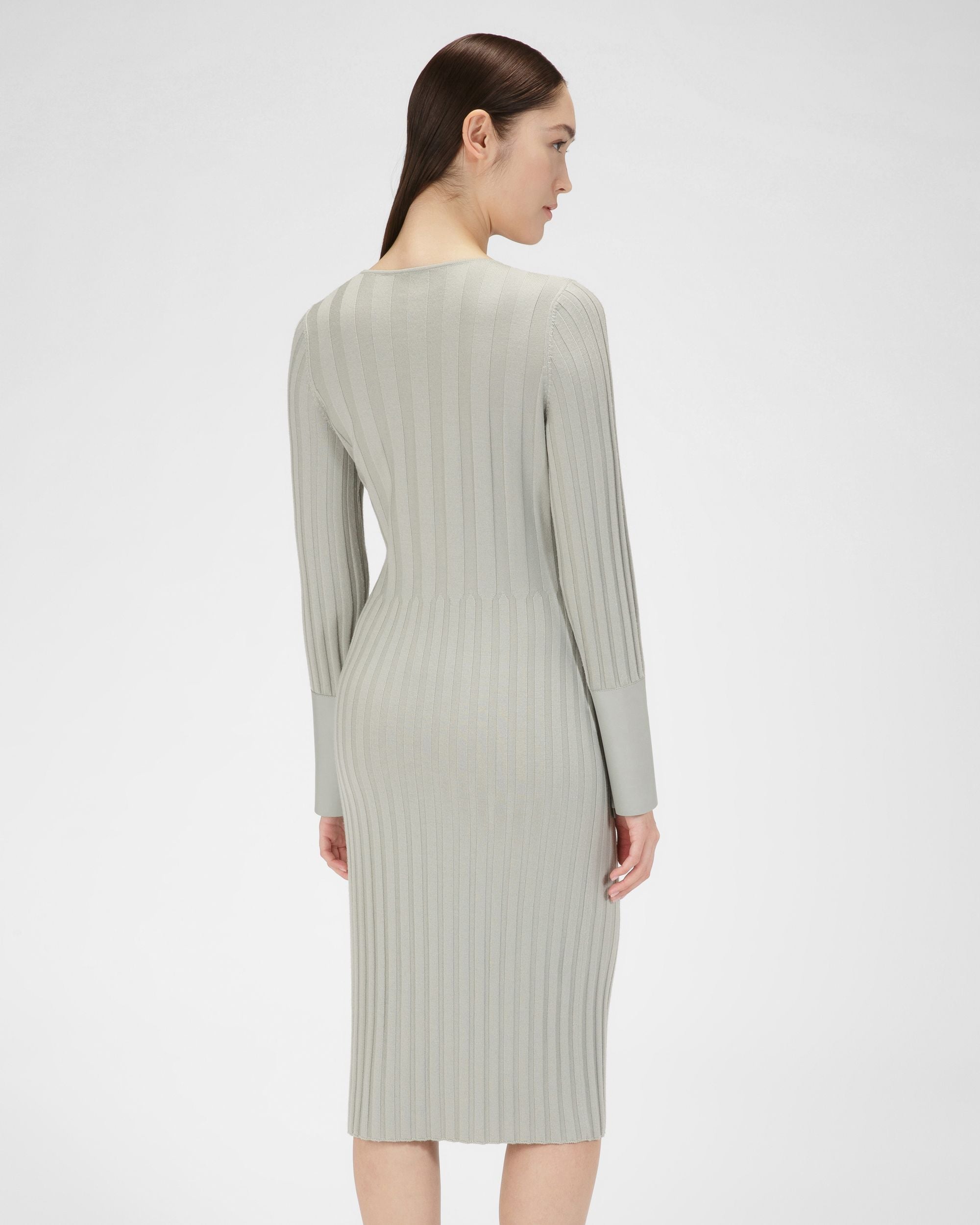 Bally Global - Wool And Cashmere Mix Dress In Grey - Blue