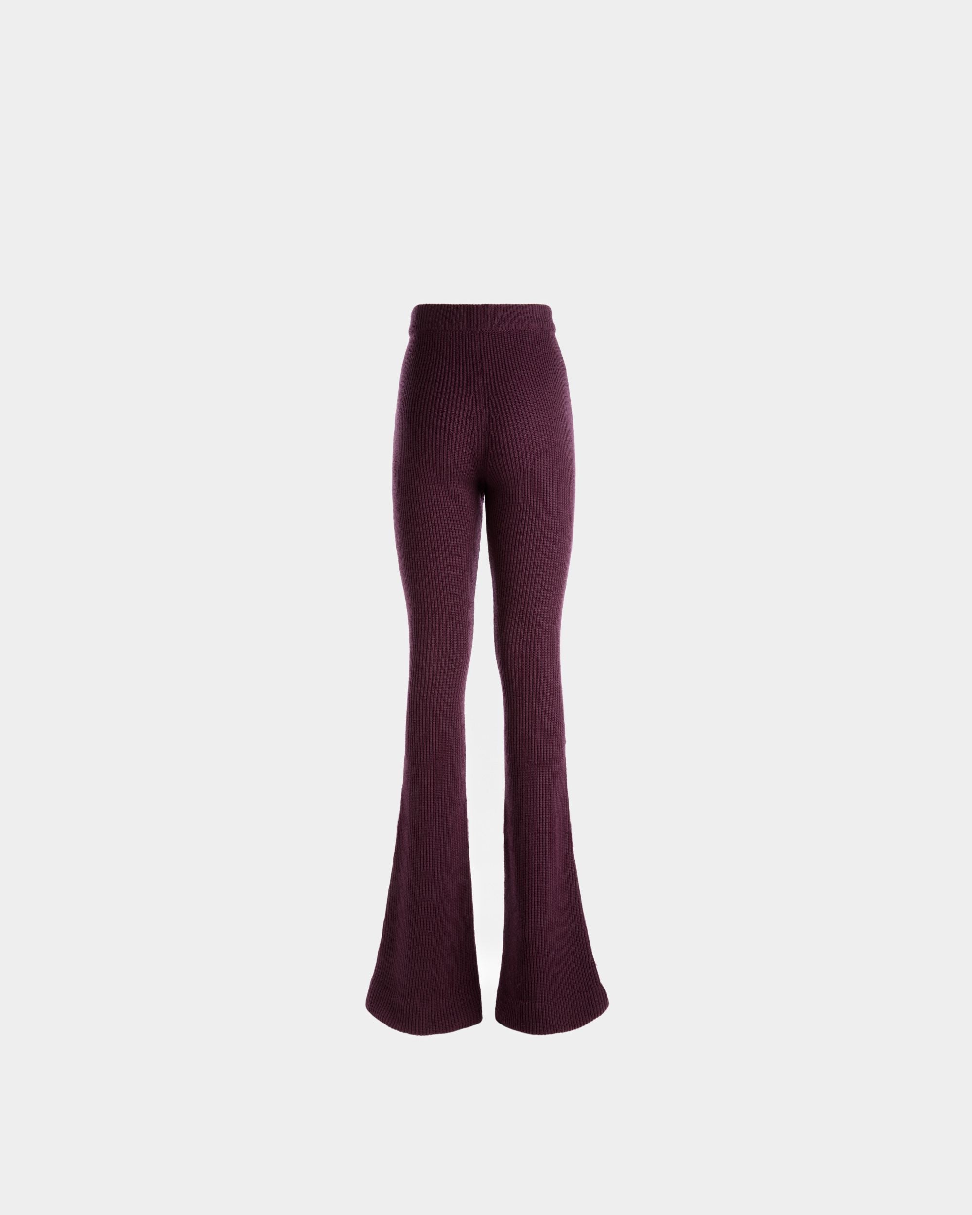 Bally Global - Pantalones Acampanados De Lana Color Orquídea - Púrpura