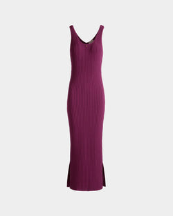 Pink Knit Midi Dress