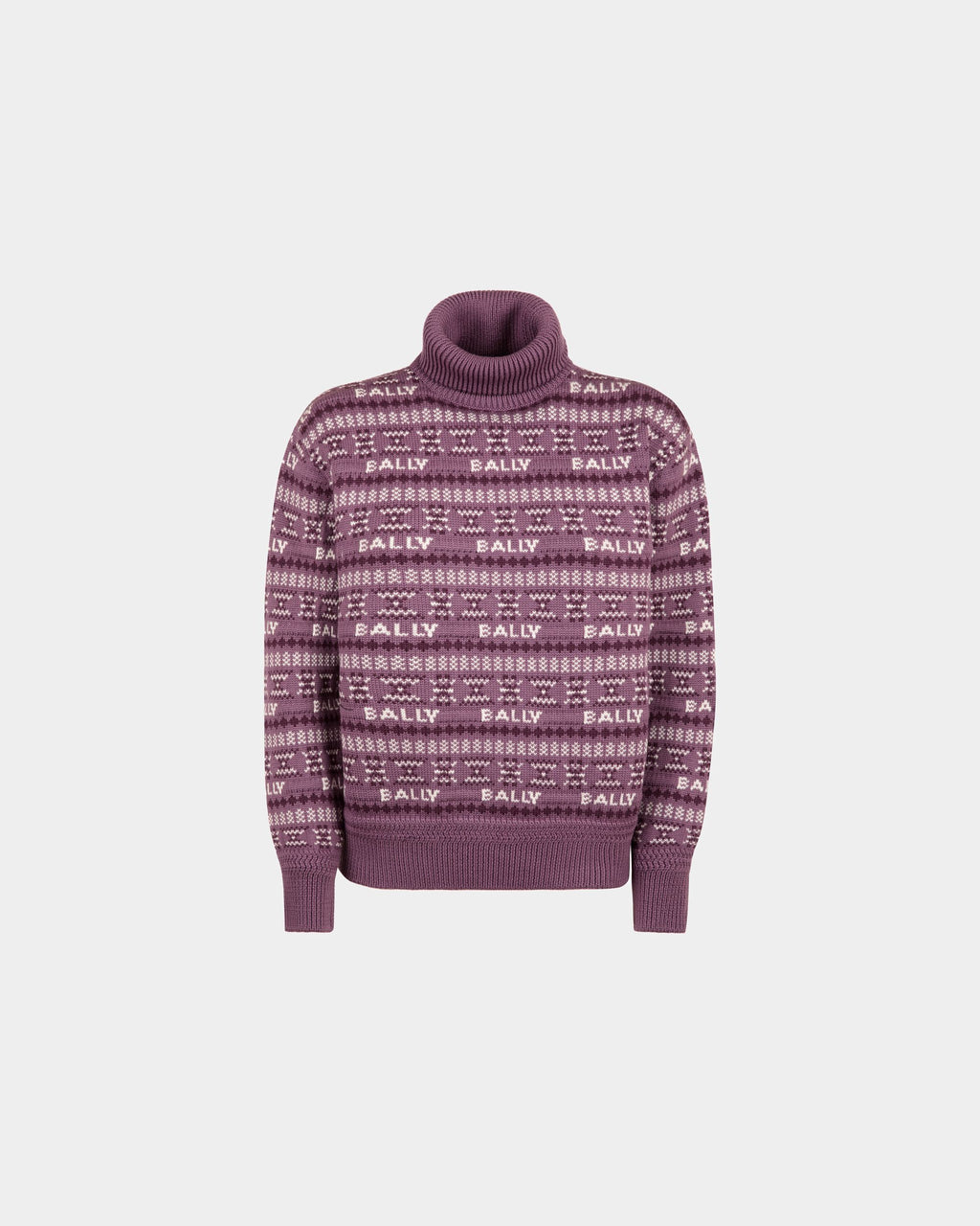 TurtleneckSweaterInPurpleWool