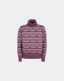 Pull À Col Roulé En Laine Violette