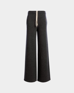 Pantalón De Punto De Lana Y Cachemira Gris Oscuro