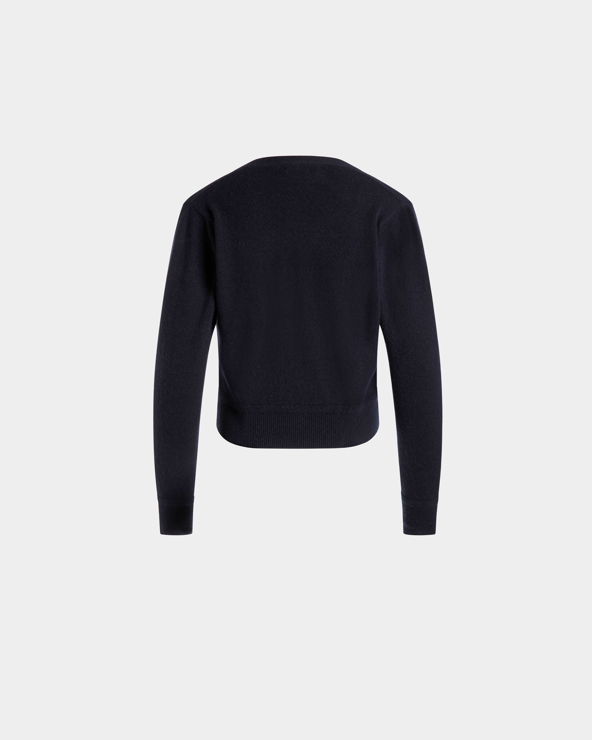Bally Global - Cardigan In Navy Blue Cashmere - Bleu