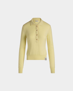 Knit Polo In Cream Cashmere