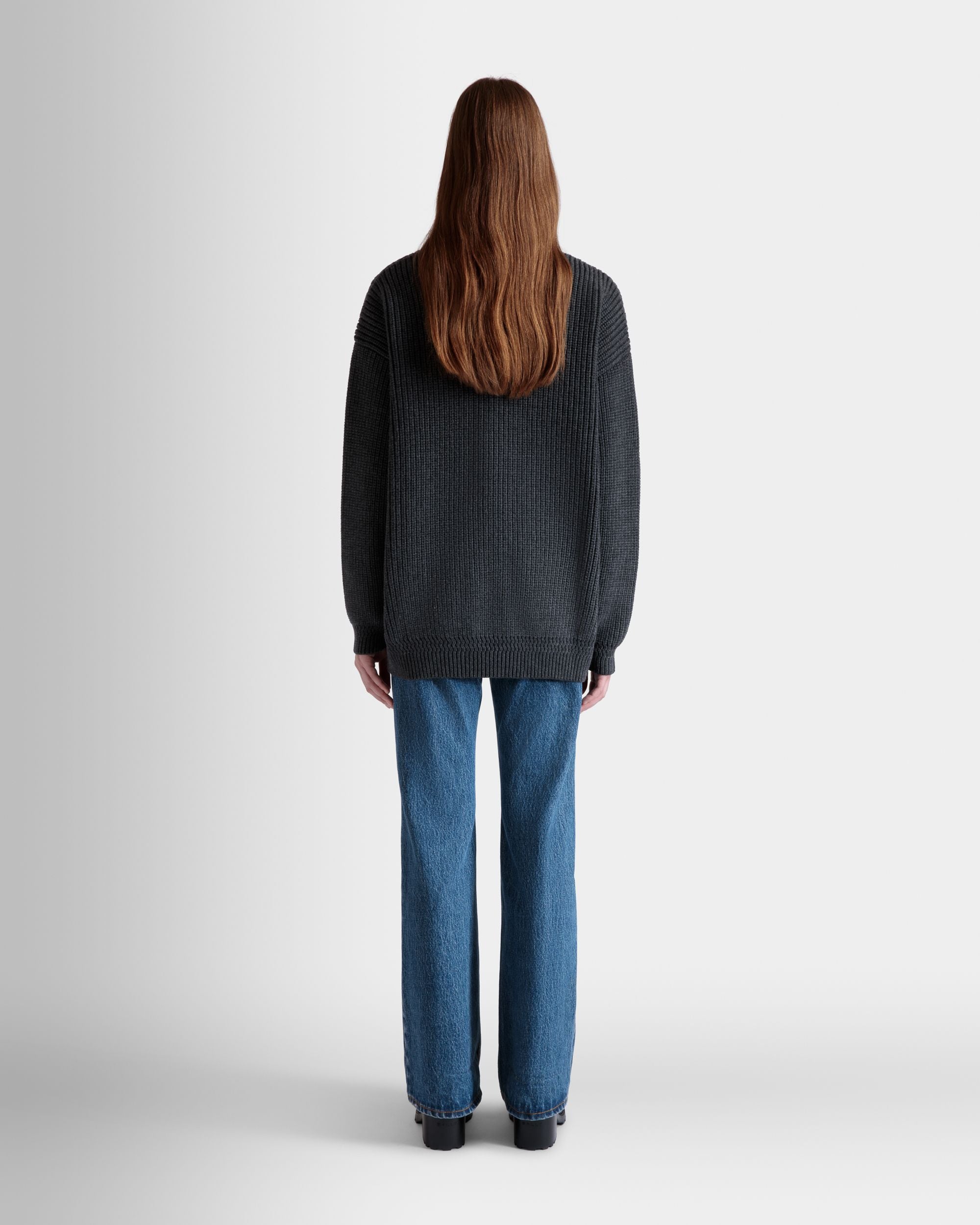 Bally Global - Cárdigan De Lana Gris Oscuro - Gris