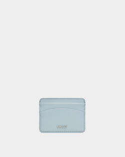Lexye Leather Card Holder In Light Blue