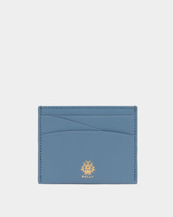 Bally Essential Card Holder in Blue Leather