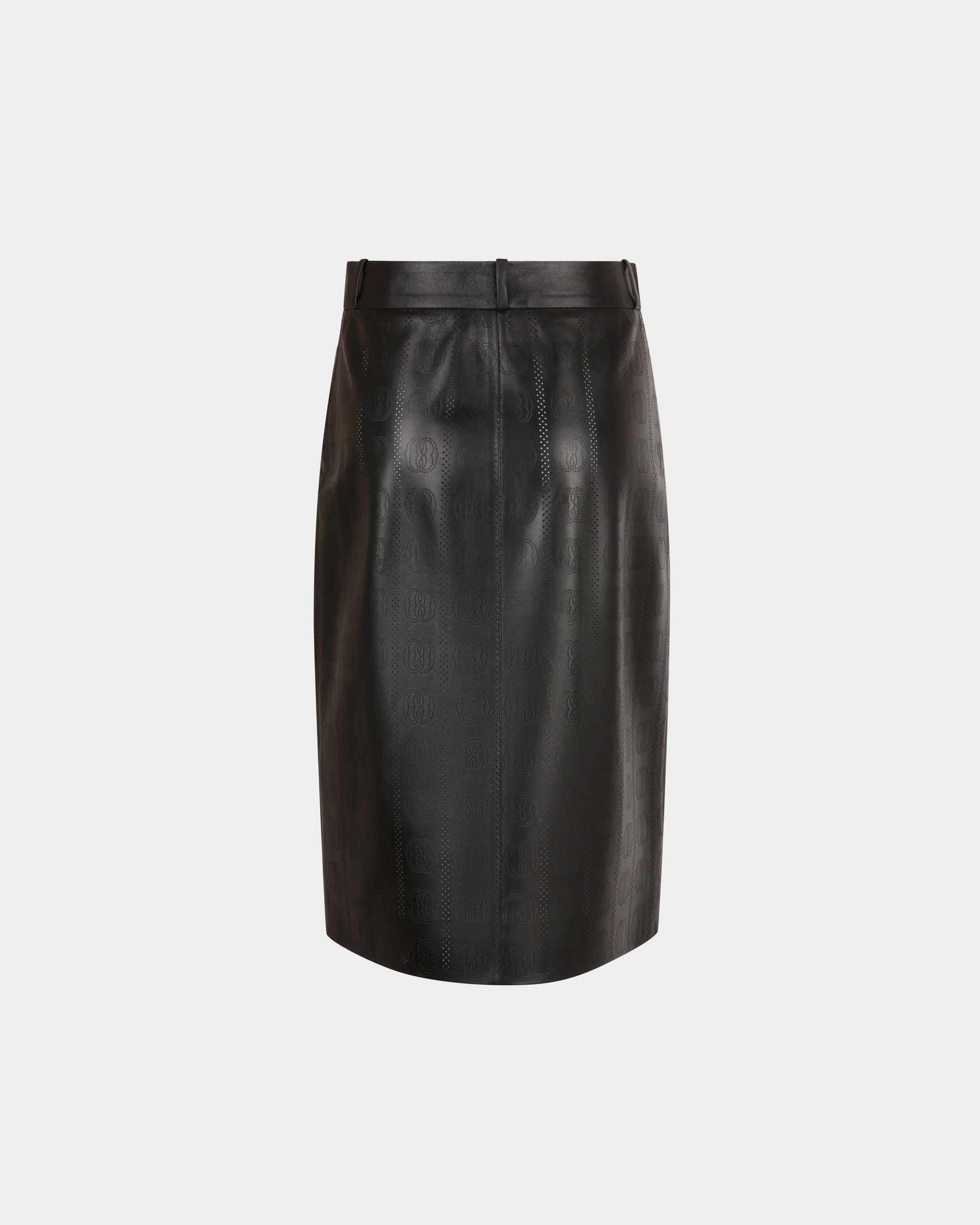 Bally Global - Midi Skirt In Black Leather - Black