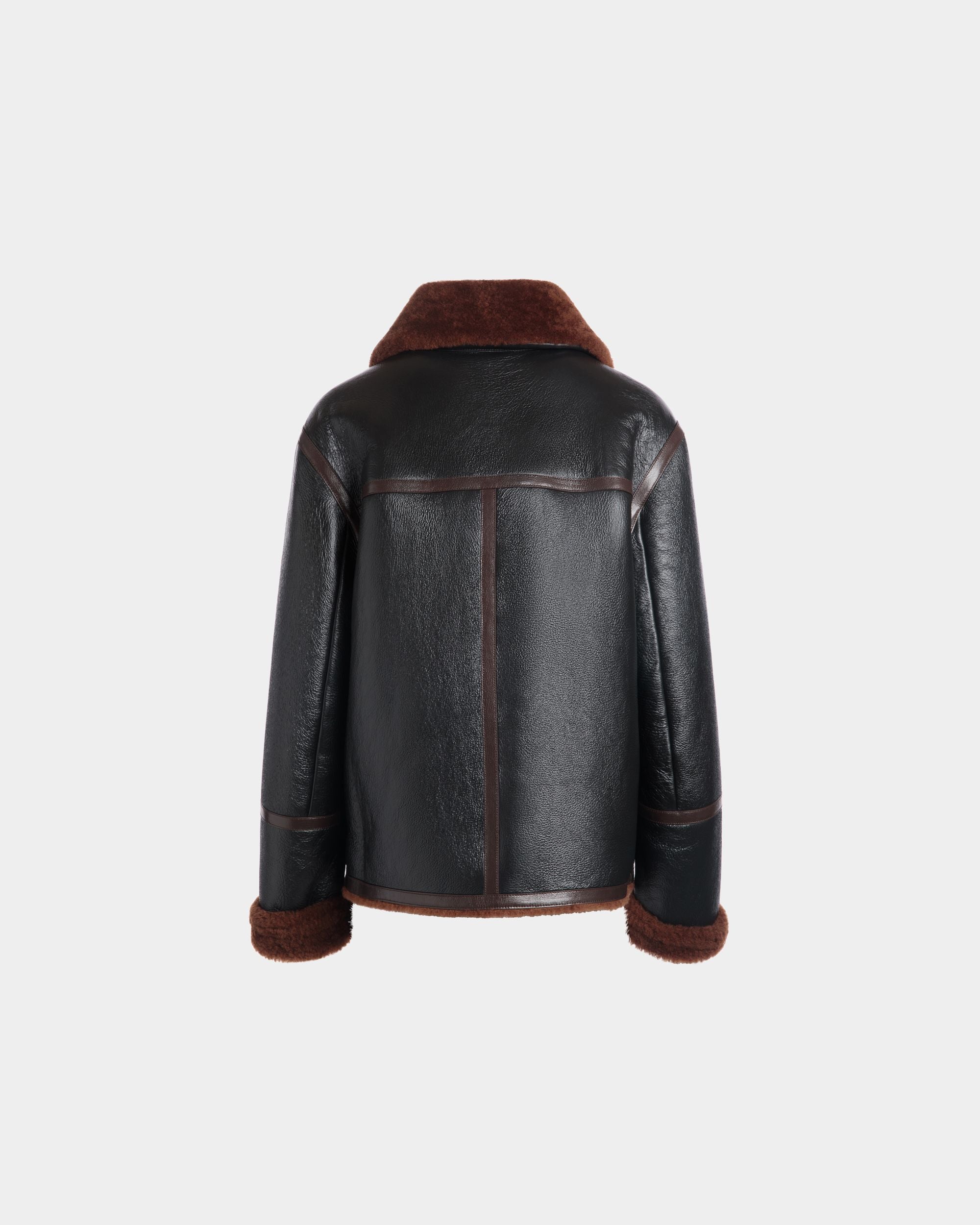 Bally Global - Shearling Lined Jacket In Black Leather - Black