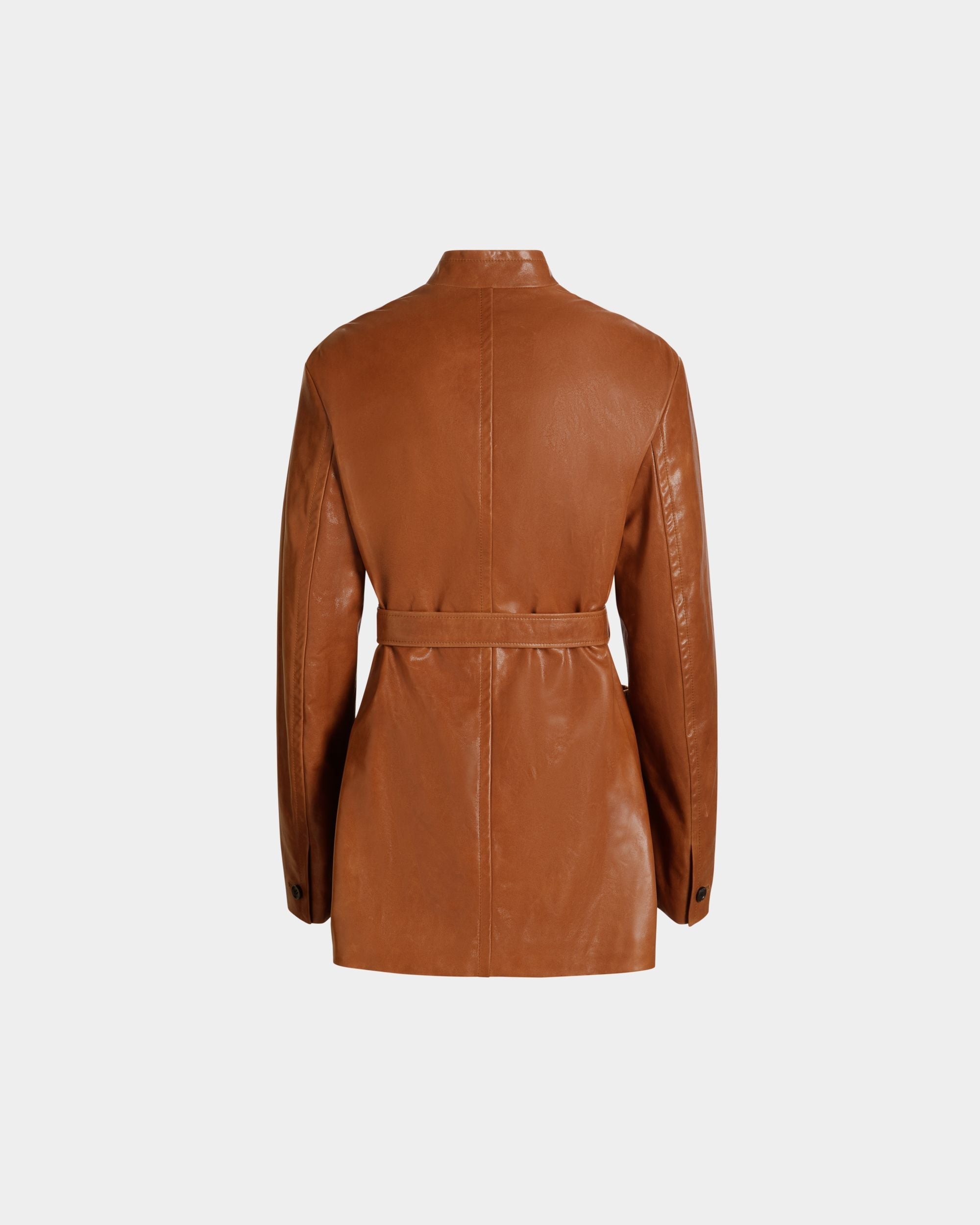 Bally Global - Belted Jacket in Brown Leather - Marrón