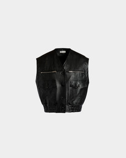 Vest In Black Leather