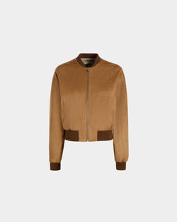 Bomber in Brown Suede