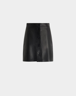 Minijupe En Cuir Noir