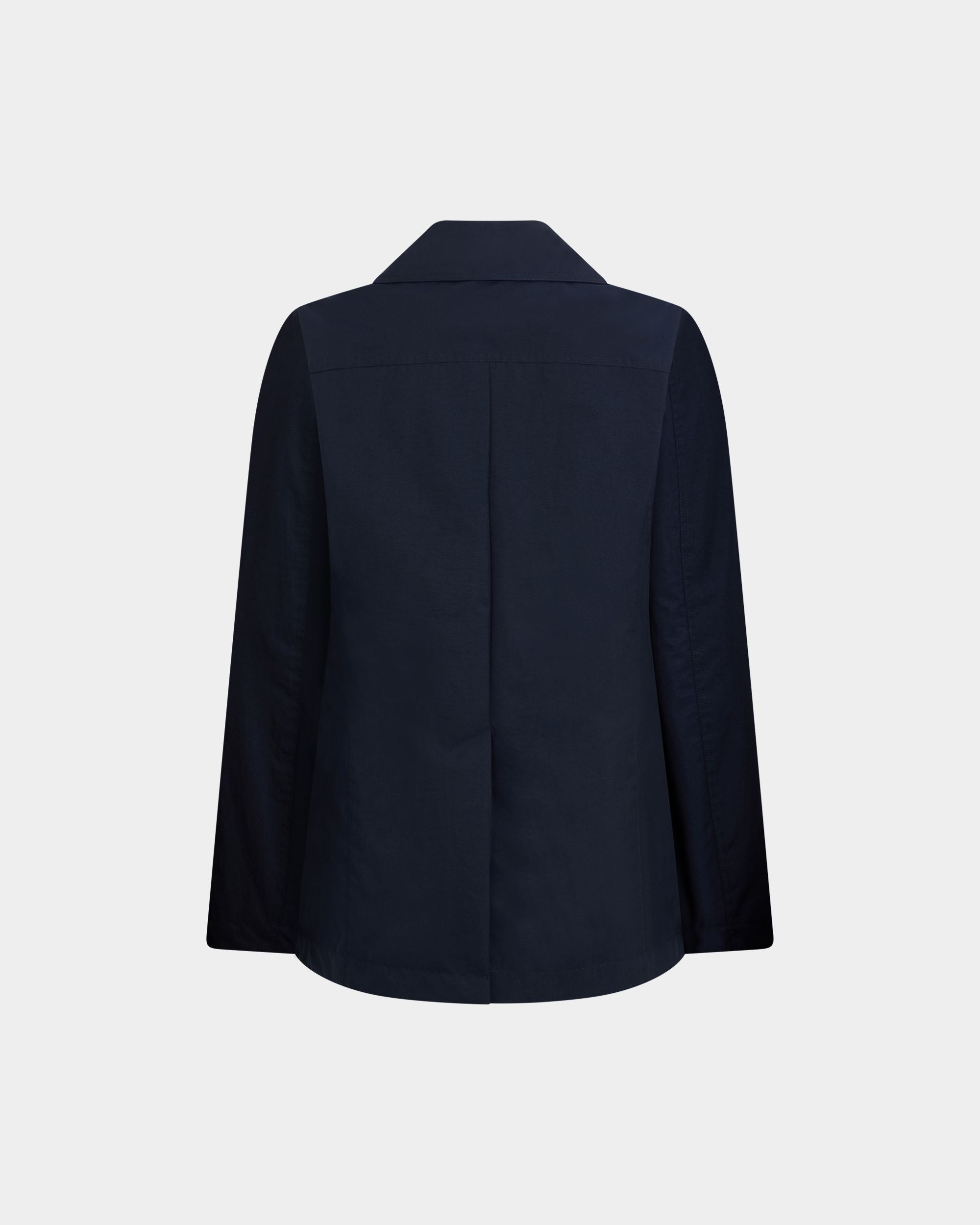 Bally Global - Belted Jacket in Navy Blue Nylon - Blue