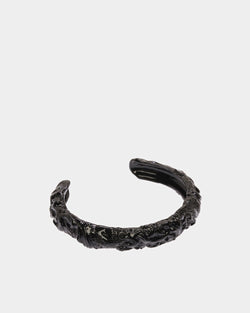 Bracelet Manchette Effet Sculptural En Noir