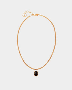 Frame Outline Necklace With A Snake Chain